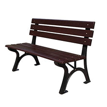 GaoF Panchina da terrazza panchina da Giardino da Giardino, Seduta da Giardino in ghisa da 2-3 posti per Esterni, Sedia da Portico in Legno massello anticorrosivo Resistente alle