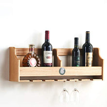 Scaffale per Vino in Legno a Parete Scaffale per Vino Rustico Espositore per Sei Bottiglie Portabottiglie da Sei Tazze Appeso Cucina Bar Decor