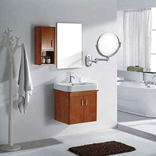 WZDD Specchio da Parete Trucco Bagno con Ingrandimento 5X, Specchio Bagno con Luce LED, Specchio Cosmetico per Il Bagno, 360° Girevole E Rotondo
