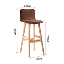 ZHJING Seggiola da Bar Bar Stool Sgabello Alto Stile Giapponese in Legno Sgabello Paese Semplice Reception Sedia (Color : C)