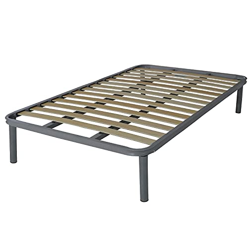 SomnusSana Rete a doghe Una piazza e mezza Per letto o materasso da 120x200 cm Struttura in Ferro con due barre di rinforzo Indistruttibile Altezza 35 cm