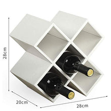 BLMDX Portabottiglie per vino in casa, 5 bottiglie di legno massello, 28 x 28 x 20 cm