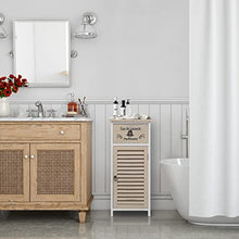 Rebecca Mobili Mobile bagno, armadietto per camera, 1 anta 1 cassetto, bianco beige, stile vintage, bagno camera - Misure: 75 x 32 x 27 cm (HxLxP) - Art. RE4594