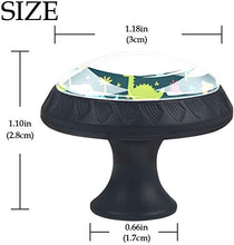 Dinosaur in The Forest Pomelli per Porta Set di 4 Pomelli per Mobili Manopole per Cassetti Cucina Armadio Vetro