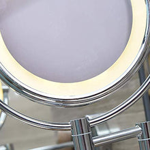 Specchio per Il Trucco Specchio a sfioramento dimmerabile Specchio bifacciale Specchio da Trucco Girevole a 360 ° Specchio da Bagno Portatile da Barba a Batteria