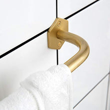 OLDJTK Porta Asciugamani a Parete 49,5 cm a Parete in Barra portasciugamani Accessorio for Bagno Quadrato in Ottone Cromato