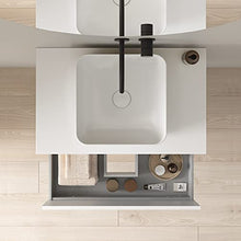 Amizuva Nara Top - Mobile da bagno, in legno, 60 cm, 4 pezzi