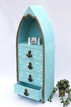 DanDiBo Comò Barca 412 Scaffale Bagno 117cm Shabby Armadio Armadio da Bagno Mobile da Bagno Scaffale (Blu)