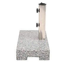 vidaXL Base per Parasole Rettangolare Robusta Stabile Elegante con Adattatori Supporto per Ombrellone in Granito 25 kg Tubo in Acciaio