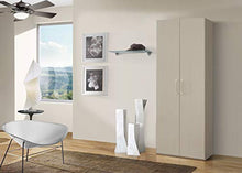 Dmora Guardaroba Legno Massello, Made in Italy, Altezza 247 cm, Armadio da Camera Moderno (Pino, 2 Ante)