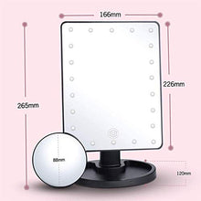 XRZY Specchio per Trucco a 180 Giri, Specchio cosmetico da appoggio, Specchio per ingrandimento Illuminato a LED 10X Ingrandimento per Trucco a LED