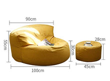HongTeng Divani Simple Bean Bag Tatami Multi-Color Lazy Sofa Camera da Letto Balcone Creativo Wild Piccolo Divano con poggiapiedi 60 × 50 cm (Color : Gray)