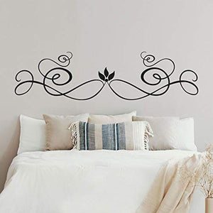 T-MK363 - Adesivi per testiera del letto, 50 x 190 cm, colore: Nero