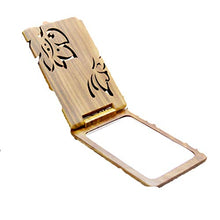 WM Specchio Il Trucco dello Sperma, Specchio Pieghevole di Sandalo Verde, Piccolo Specchio di Legno di Sandalo, Specchio Piccolo di Legno Portatile mirror-10.20