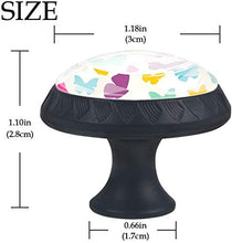 Volo colorato del modello di farfalle Pomelli per Porta Set di 4 Pomelli per Mobili Manopole per Cassetti Cucina Armadio Vetro