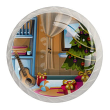 Maniglie per cassetti Manopole per cassetti Manopole rotonde Confezione da 4 per armadietto, cassetti, cassettiere, cassettiere ecc. Natale