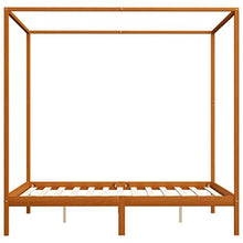 FAMIROSA Giroletto con Baldacchino 4 Cassetti in Legno di Pino 180x200 cm-0545