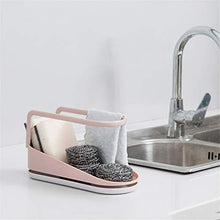 Kaned - Portaspugna per lavabo da cucina, colore: Azzurro