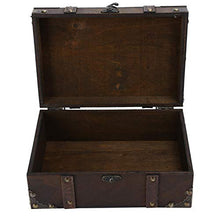 Lyrlody 6282-2302 - Scatola portaoggetti in legno vintage con serratura per la casa, per camera da letto, soggiorno (6282-2302)