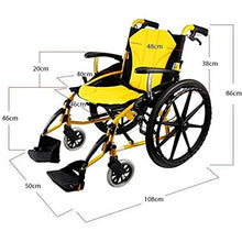 Carrozzine Semoventi, Transito Portatile da Viaggio Lega di Alluminio Grande Trasporto Circolare, Ergonomia Lega di Alluminio Pieghevole Dispositivo Anticaduta Portatile Trolley per Anziani Disabili