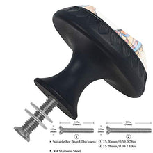 Set di 4 maniglie rotonde per armadio da cucina, credenza, cassettiera, cassettiera, con viti, per cucina, comò, armadietto, bagno, armadio