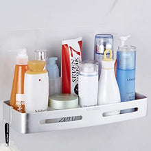 Wangel Mensola per Doccia Bagno, Colla Brevettata + Autoadesivo, Alluminio, Finitura Opaca