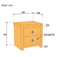 RCLD Comodini Cassettiera Cassettiera in Legno massello Camera da Letto nordica Mobili for Bambini Armadietto Laterale Legno + Pino (Color : Wood Color, Size : 48 * 39.8 * 49.4cm)