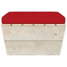 vidaXL Ottomana da Giardino su Pallet con Cuscino in Legno di Abete