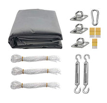 Giardino Sail Canopy, Triangolo Sun Sail cromatica con Heavy Duty Kit di Fissaggio, 3 Corde, Impermeabile, Anti-UV, all'aperto Ombrelloni Ombra Vela Teloni per Balcone,Marrone,2.4 x 2.4 x 2.4m