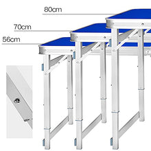 Rund Tavolo da Campeggio Pieghevole A Picnic A Picnic Leggero in Alluminio da 1,2 M per Cucina Interna Ed Esterna, Sala da Pranzo, Sala da Pranzo, Buffet E Giardino(Color:Blu)