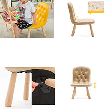 WFF Sedia da Ufficio Sedia, Struttura in Legno massello Struttura Gambe in Un Pezzo Schienale Sedile Nucleo in Spugna Bambino Learn Sedia da Scrittura 7 Colori Arredo Bar (Color : Brown)