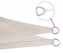 SUNNY GUARD Tenda a Vela Triangolare 3x3x3m HDPE Traspirante Protezione Raggi UV per Giardino terrazza Campeggio, Crema