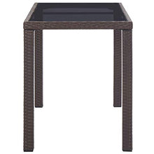 vidaXL Tavolo da Giardino Robusto Elegante Tavola Arredi per Esterni Patio in Polyrattan Antracite 123x60x74 cm Ripiano in Vetro Telaio in Acciaio