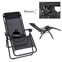 Arcoiris Lettino pieghevole arcobaleno, sedie a dondolo da giardino per esterno con imbottitura per la testa regolabile, ergonomico, 165x65x110 cm (Pack 1, Negro)