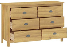 N/Z Attrezzatura Quotidiana Cassettiera Cassettiera Cassettiera 6 cassetti Cassettiera Comodino Gamma Hill 125x40x80 cm Legno Massello di Pino