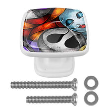 Felice Halloween 4 PCS Pomelli per Porta, Pomolo per Mobile, Pomelli per Mobili con Viti, Maniglia per Armadietto, Pomelli per Porta, Pomelli per Cassetti per Porta, Armadio, Cassetto e Credenza