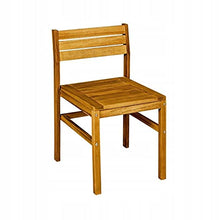 QLS Set di mobili da giardino, due sedie in legno di acacia, piastra in ceramica, portata fino a 110 kg