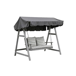 greemotion Dondolo da giardino 2 posti modello “Maui”, panca dondolo giardino con tetto, struttura in legno di acacia, ca. 200 x 180 x 120 cm