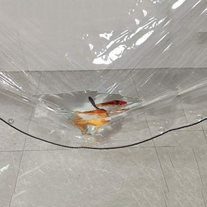 GDMING Impermeabile Telone Occhiellato, Trasparente Telo Copertura, Antipioggia Antipolline (400gsm) PVC Fogli di Plastica per All'aperto Pannello delle Partizioni, Personalizzabile