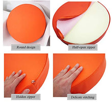 GGoty Tatami Cuscino Addensato Rotondo Finestra A Baia Materasso Futon Cuscino Cuscino Cuscino Futon Lavabile Cuscino Traspirante Sedia Pad con Cerniera (Celeste, 50 x 50 x 10 cm)