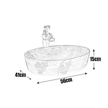 Lavabo da appoggio sopra lavabo per aumentare il bacino di ispessimento Hotel Lavabo Wood Grain (56x41x15cm) Lavandini bagno