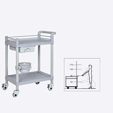 Passeggino Medico per Adulti, Carrello per Utensili in Plastica ABS per Ospedale, Carrello per Strumenti Odontoiatrici per Clinica Medica, Carrello per Montaggio Doppio Cassetto Doppia Cintura