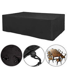 Coperture Per Set Arredo Giardino Impermeabile, Copertura Tavolo Esterno, Telo Protettivo Rettangolare Per Tavolo E Sedie Da Esterni, Antivento/UV/impermeabile, Resistente Allo Strappo 210D Oxford