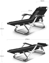 FAGavin. Portatile Multifunzionale Ufficio Letto Pieghevole Zero Gravity Reclining Pieghevole Esterno del Giardino Sdraio da Spiaggia Sedia Regolabile Imbottito Poggiatesta Siesta Lounge Chair