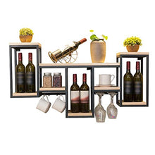 Elegante Scaffale per Vino Armadio per Vini in Ferro Battuto a Parete, Portabicchieri per Vino Nordico Creativo Portabicchieri Espositore Portabottiglie, HJJ