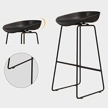 SLZFLSSHPK Sgabelli da Bar per la casa Arte del Ferro Sgabello Alto Giallo PP Sedile Telaio in Metallo Bar Stool Cucina del Ristorante Casa Dining Sedia Rustica Nordico Moderno Carico 100kg