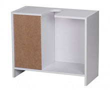 WOHNLING Bagno Mobile Vanity 54 x 63 x 30 Centimetri 1 Porta, 3 cassetti, Bianco