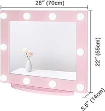 HFFFHA con luci Specchio per Il Trucco Illuminato Grande per camerino e Camera da Letto Specchio cosmetico Illuminato da toeletta in più Colori