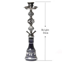 XJJY 21"Shisha Hookah Narghele Tubo con 2 Tubo, Set di fumi di Partito Nero, Senza nicotina