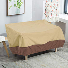 rongweiwang Copertura Panca Heavy Duty Patio Esterna Impermeabile Sofa Cover Esterna Impermeabile Couch Coperchio Coperchio Prato mobili - Beige + Coffee